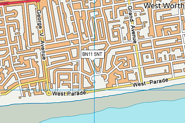 BN11 5NT map - OS VectorMap District (Ordnance Survey)