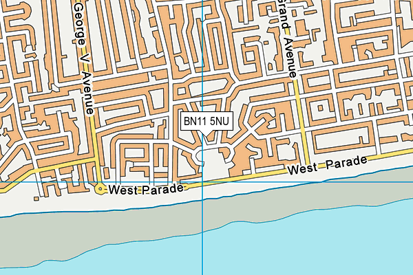 BN11 5NU map - OS VectorMap District (Ordnance Survey)