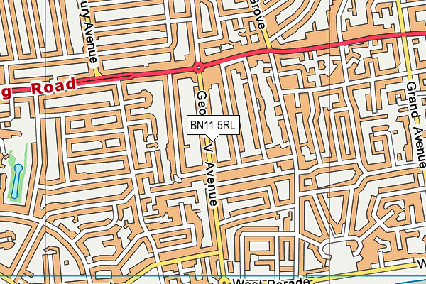 BN11 5RL map - OS VectorMap District (Ordnance Survey)
