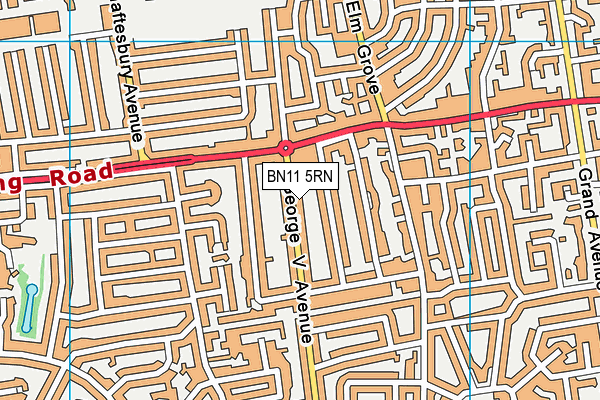 BN11 5RN map - OS VectorMap District (Ordnance Survey)