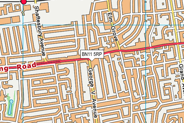 BN11 5RP map - OS VectorMap District (Ordnance Survey)