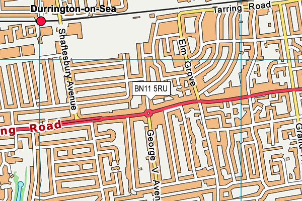 BN11 5RU map - OS VectorMap District (Ordnance Survey)