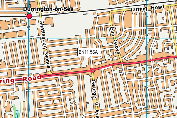 BN11 5SA map - OS VectorMap District (Ordnance Survey)