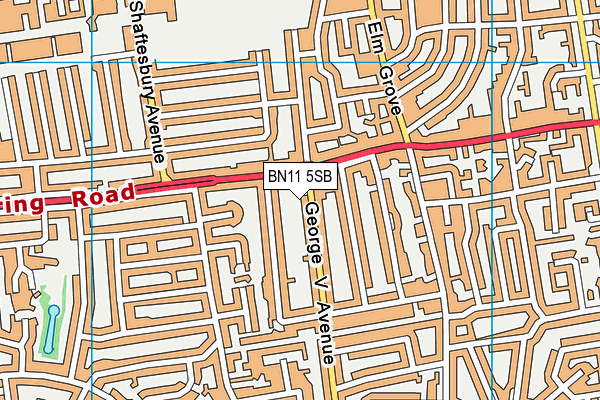 BN11 5SB map - OS VectorMap District (Ordnance Survey)