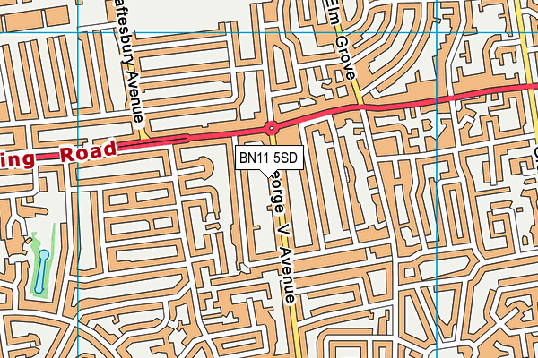 BN11 5SD map - OS VectorMap District (Ordnance Survey)