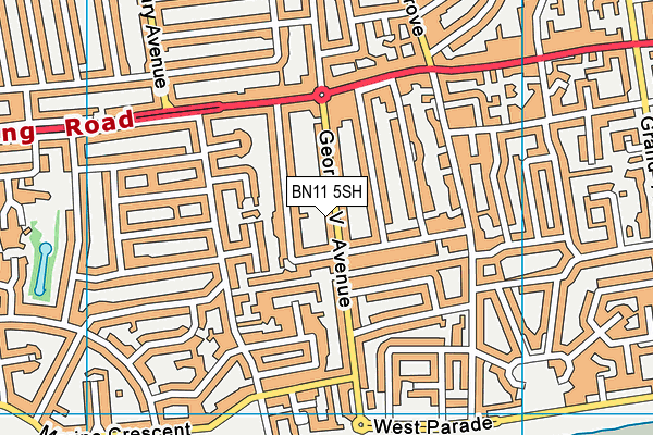 BN11 5SH map - OS VectorMap District (Ordnance Survey)