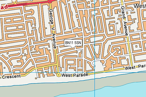 BN11 5SN map - OS VectorMap District (Ordnance Survey)