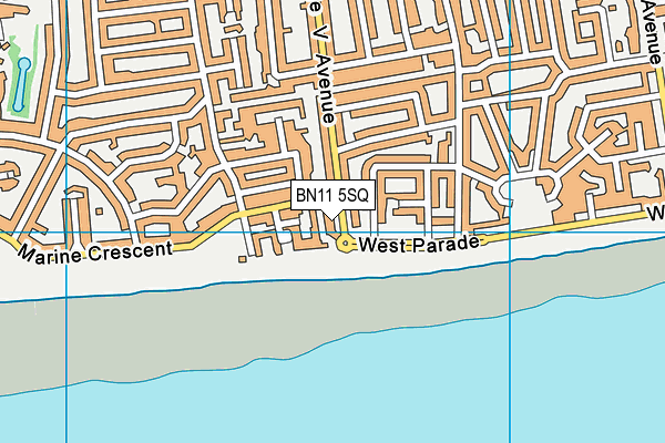BN11 5SQ map - OS VectorMap District (Ordnance Survey)