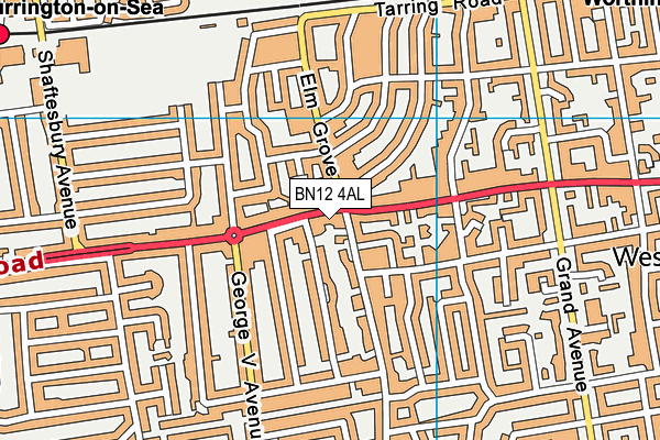 BN12 4AL map - OS VectorMap District (Ordnance Survey)