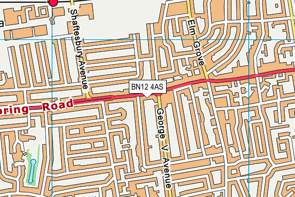 BN12 4AS map - OS VectorMap District (Ordnance Survey)