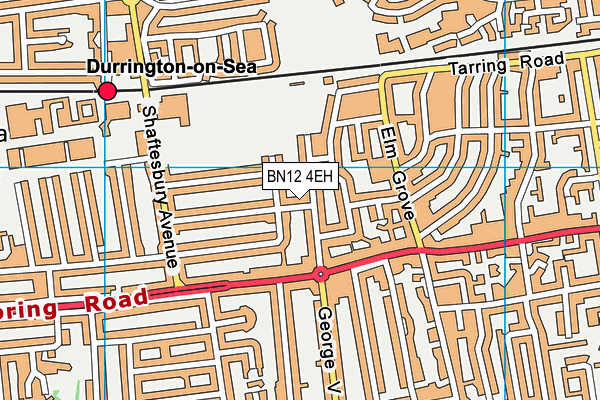 BN12 4EH map - OS VectorMap District (Ordnance Survey)