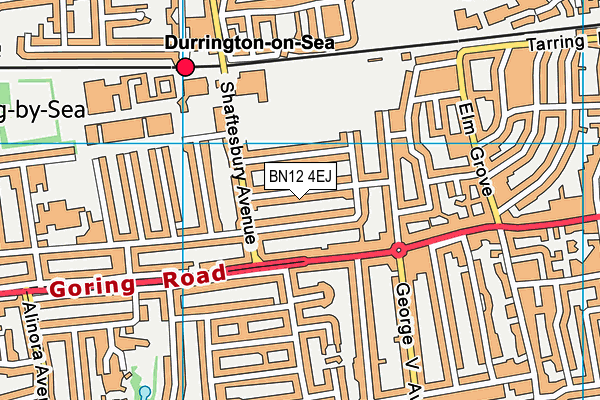 BN12 4EJ map - OS VectorMap District (Ordnance Survey)