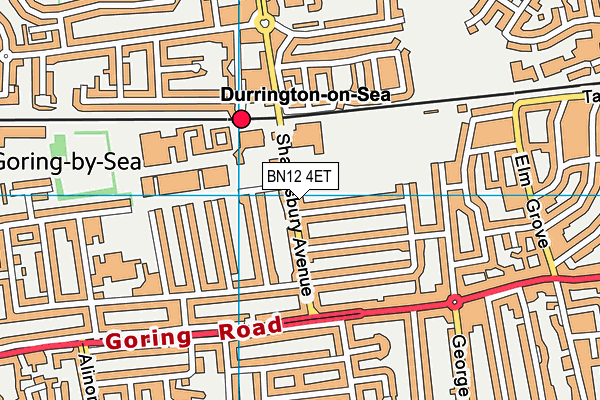 Worthing Leisure Centre map (BN12 4ET) - OS VectorMap District (Ordnance Survey)