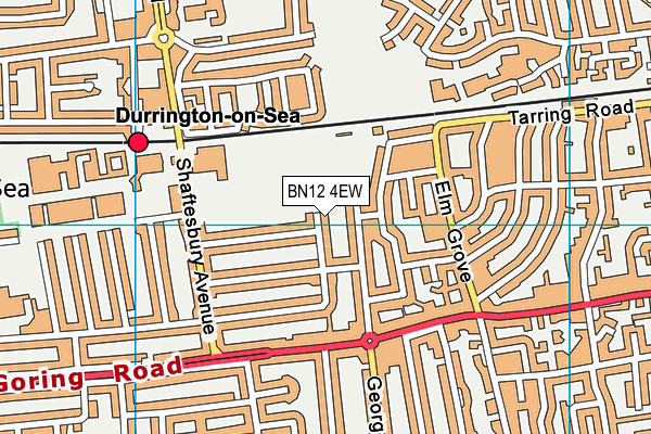 BN12 4EW map - OS VectorMap District (Ordnance Survey)