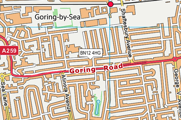 BN12 4HG map - OS VectorMap District (Ordnance Survey)
