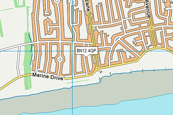 BN12 4QP map - OS VectorMap District (Ordnance Survey)