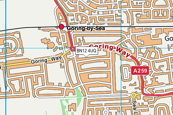 BN12 4UQ map - OS VectorMap District (Ordnance Survey)