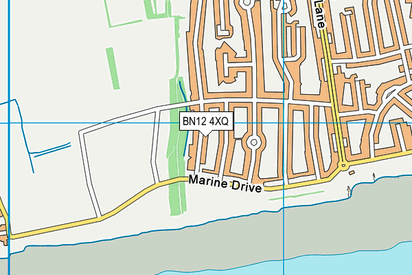 BN12 4XQ map - OS VectorMap District (Ordnance Survey)