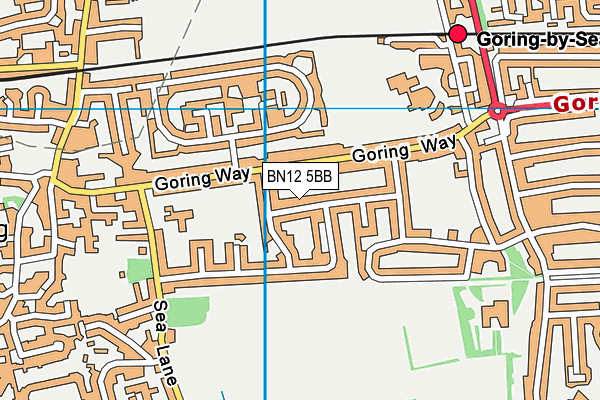 BN12 5BB map - OS VectorMap District (Ordnance Survey)