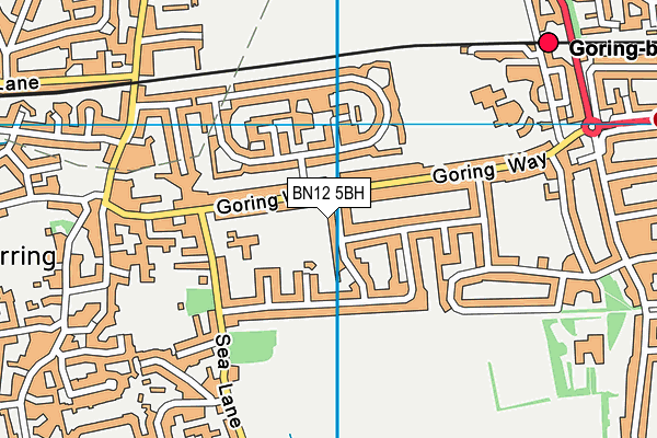 BN12 5BH map - OS VectorMap District (Ordnance Survey)