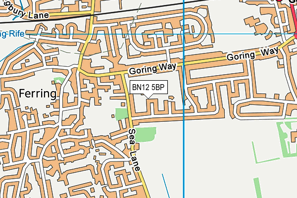 BN12 5BP map - OS VectorMap District (Ordnance Survey)