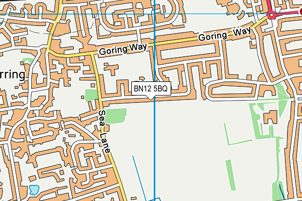 BN12 5BQ map - OS VectorMap District (Ordnance Survey)