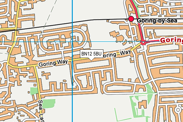 BN12 5BU map - OS VectorMap District (Ordnance Survey)