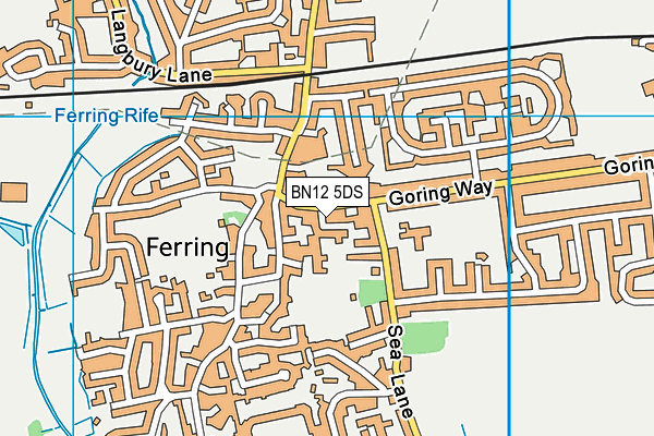 BN12 5DS map - OS VectorMap District (Ordnance Survey)