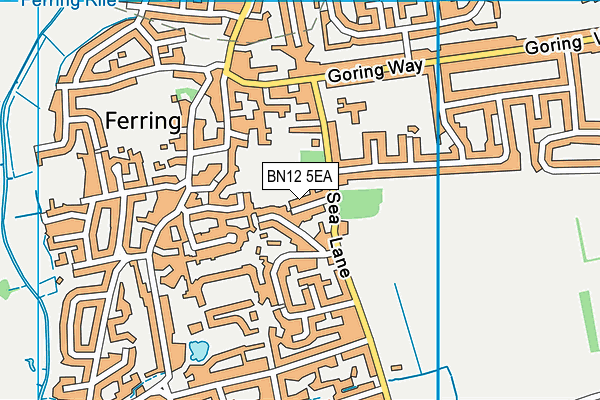 BN12 5EA map - OS VectorMap District (Ordnance Survey)