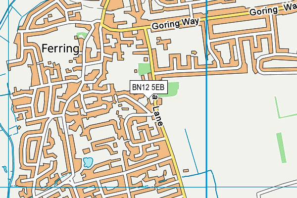 BN12 5EB map - OS VectorMap District (Ordnance Survey)