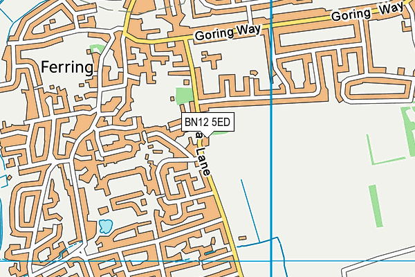 BN12 5ED map - OS VectorMap District (Ordnance Survey)