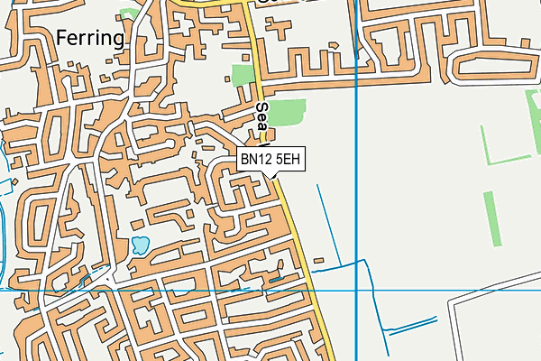 BN12 5EH map - OS VectorMap District (Ordnance Survey)