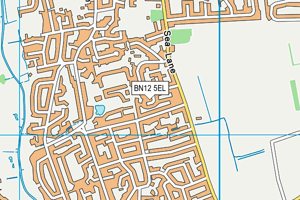 BN12 5EL map - OS VectorMap District (Ordnance Survey)