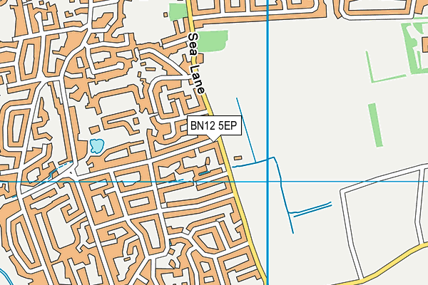 BN12 5EP map - OS VectorMap District (Ordnance Survey)