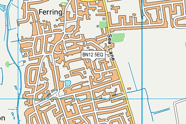 BN12 5EQ map - OS VectorMap District (Ordnance Survey)