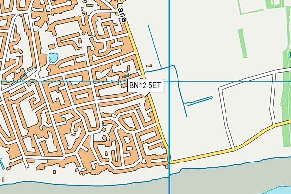 BN12 5ET map - OS VectorMap District (Ordnance Survey)