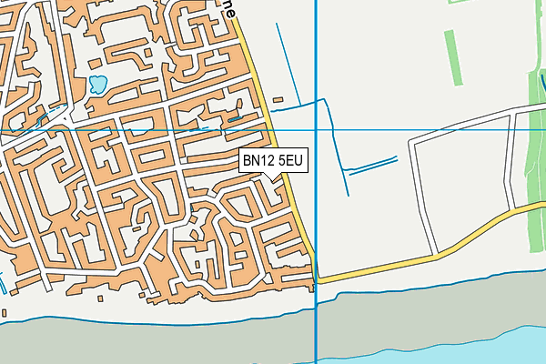BN12 5EU map - OS VectorMap District (Ordnance Survey)