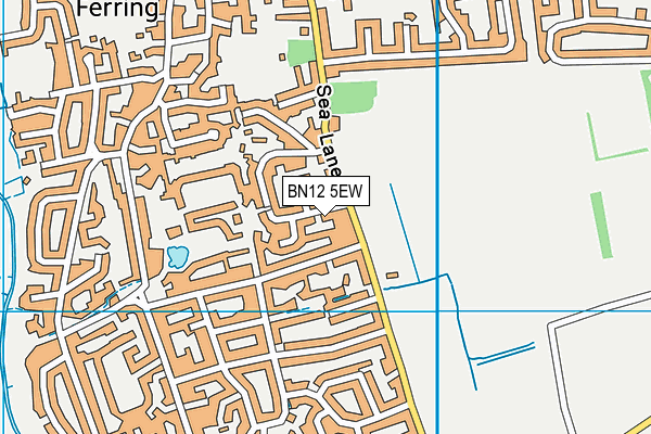 BN12 5EW map - OS VectorMap District (Ordnance Survey)