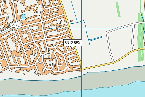 BN12 5EX map - OS VectorMap District (Ordnance Survey)