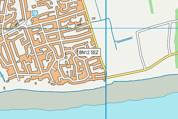 BN12 5EZ map - OS VectorMap District (Ordnance Survey)