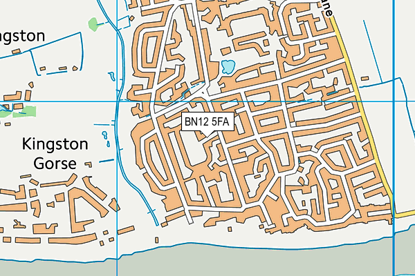BN12 5FA map - OS VectorMap District (Ordnance Survey)