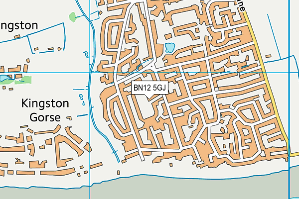 BN12 5GJ map - OS VectorMap District (Ordnance Survey)