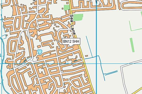 BN12 5HH map - OS VectorMap District (Ordnance Survey)