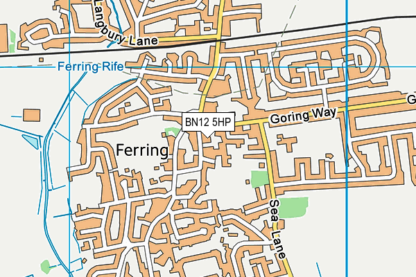 BN12 5HP map - OS VectorMap District (Ordnance Survey)