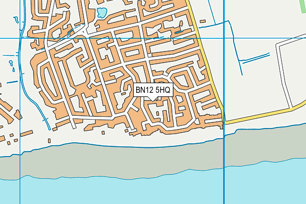 BN12 5HQ map - OS VectorMap District (Ordnance Survey)