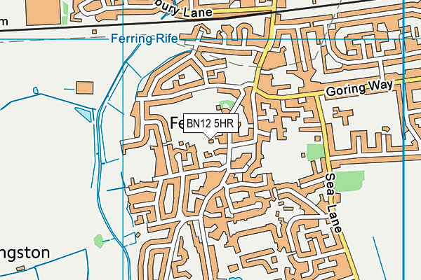BN12 5HR map - OS VectorMap District (Ordnance Survey)