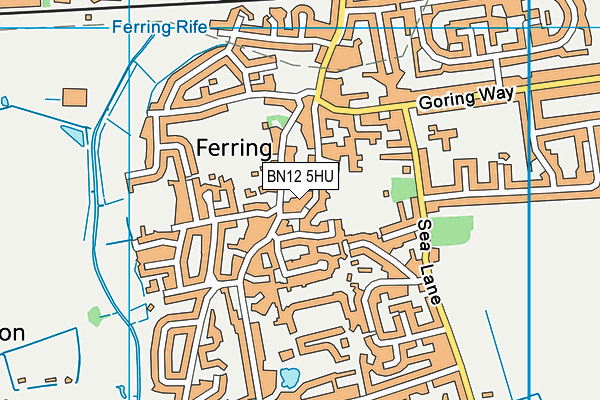 BN12 5HU map - OS VectorMap District (Ordnance Survey)