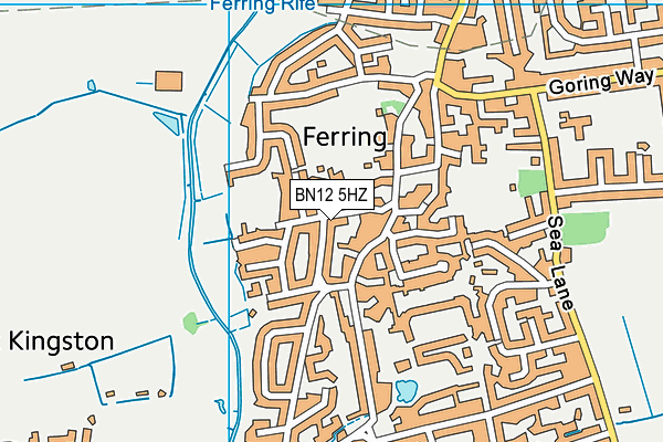 BN12 5HZ map - OS VectorMap District (Ordnance Survey)
