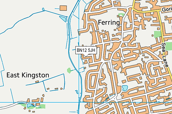 BN12 5JH map - OS VectorMap District (Ordnance Survey)