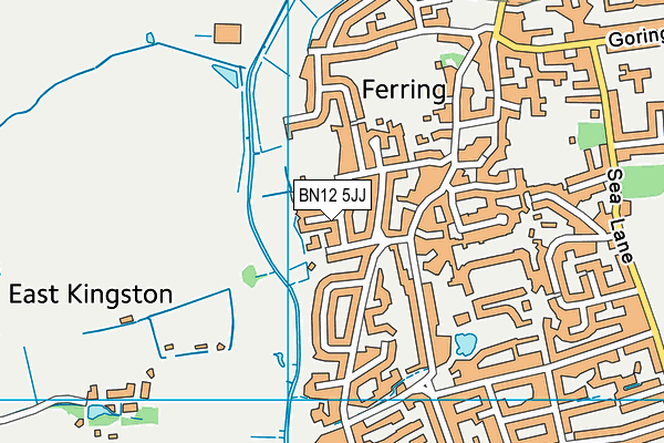 BN12 5JJ map - OS VectorMap District (Ordnance Survey)